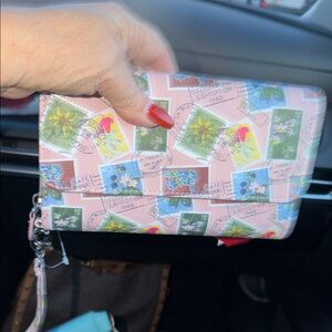 Floral Stamp Print Wallet